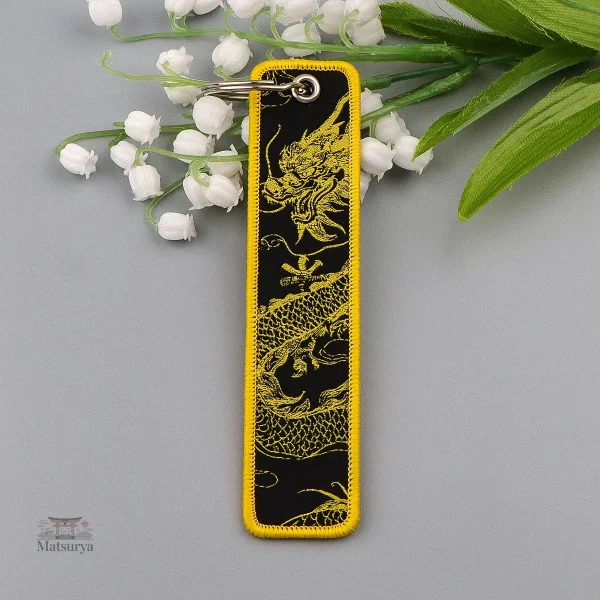 porte-cles-japonais-brode-dragon-1 Porte-clés brodé dragon japonais