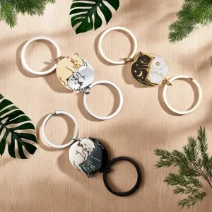 Porte-clés Japonais Couple Chat en design artistique