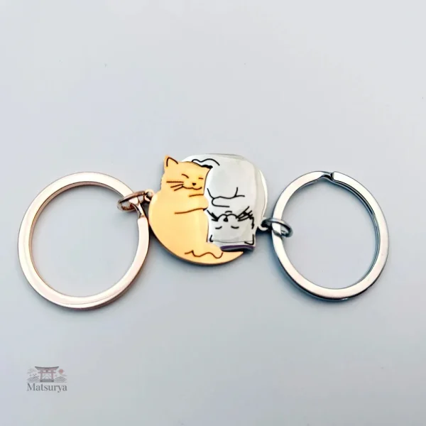Porte-clés Couple Chat, accessoire tendance et original