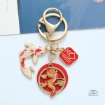 Porte-clés Koi Dragon japonais en métal