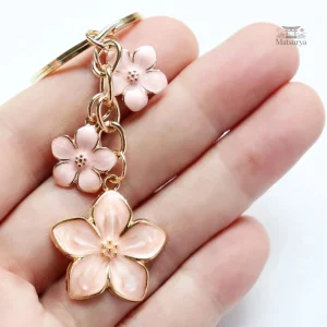 Porte-clés Japonais avec motif floral Sakura