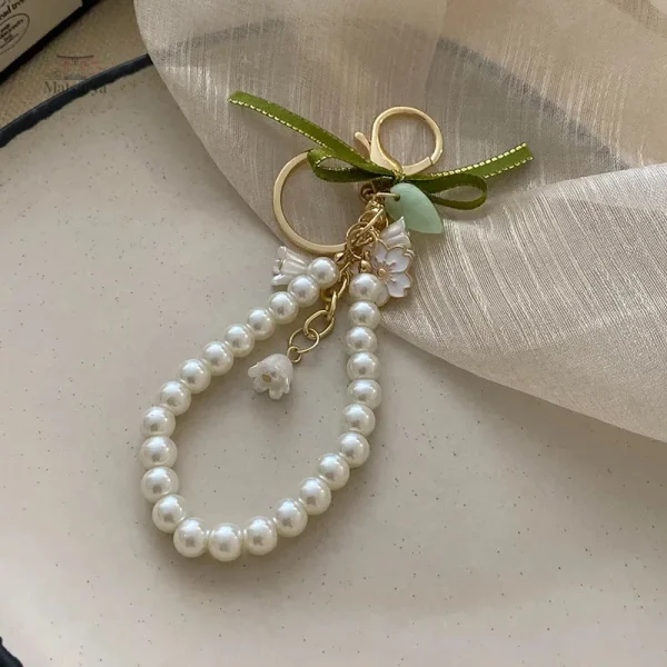 Porte-clés à perles, style Sakura, accessoire tendance japonisant