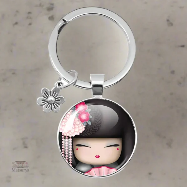 porte-cles-poupee-japonaise-1 Porte-clés Poupée Japonaise colorée et décorative