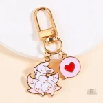 Porte-clés Renard Rose en style japonais