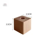 Porte-stylo carré en bois, idée cadeau japonaise unique