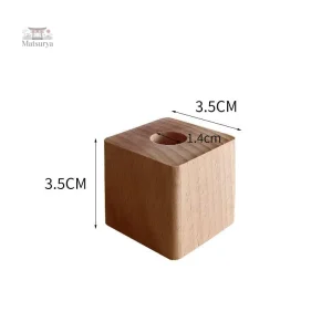 Porte-stylo carré en bois, idée cadeau japonaise unique