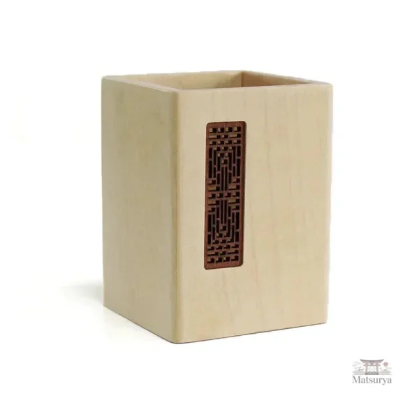 Porte-stylo en bois pour amateur de culture japonaise