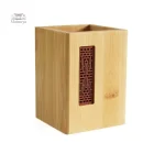 Porte-stylo en bois pour un bureau zen