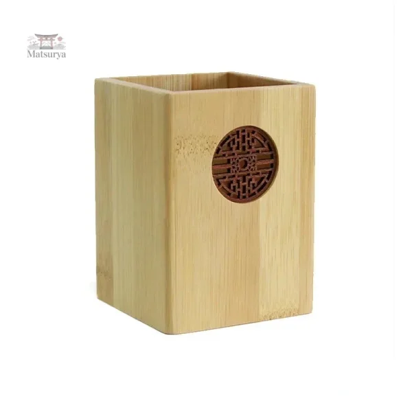 Porte-stylo japonais fait main en bois