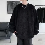 Vêtement japonais homme, pull oversize confortable