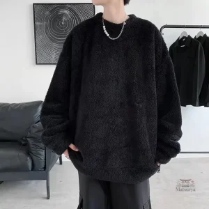 Vêtement japonais homme, pull oversize confortable