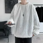 Pull ample en tissu douillet, mode masculine japonaise