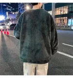 Vêtement douillet pour homme, pull oversize tendance