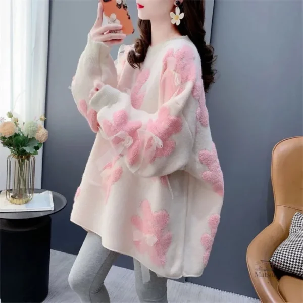 pull-oversize-japonais-a-noeuds-1 Pull oversize japonais femme avec nœuds décoratifs