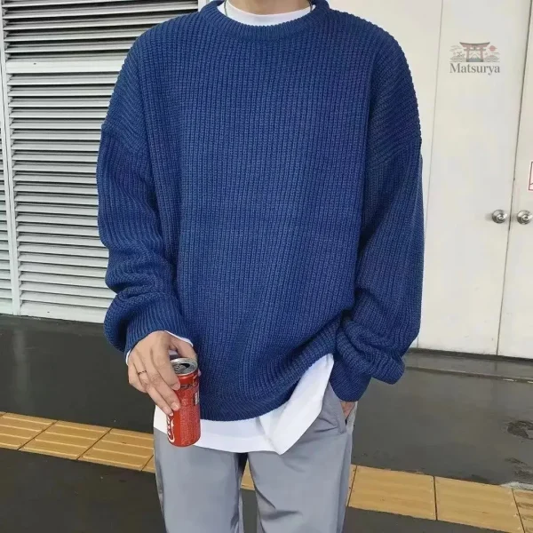 Pull ample avec motifs japonais pour homme