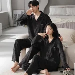 Pyjama Japonais Femme 2 pièces Noir Style