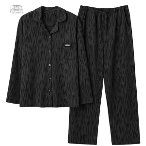 Vêtement de nuit élégant noir, style japonais pour femmes