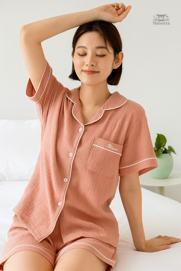 pyjama-court-style-japonais-femme-1 Pyjama court style japonais femme