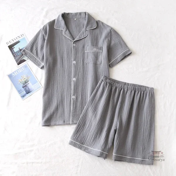 Robe de nuit courte inspiration japonaise
