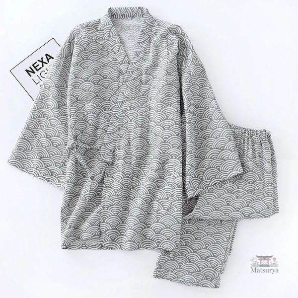Vêtement de nuit en coton pour un look japonais élégant