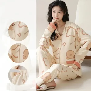 Vêtement de nuit femme style japonais ours