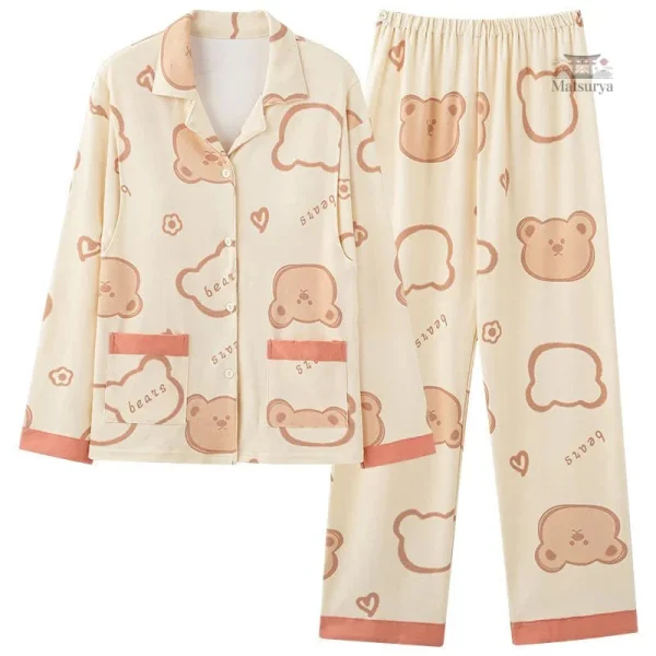 Pyjama confortable femme, motif ours