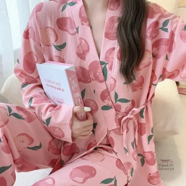 Pyjama femme rose style japonais