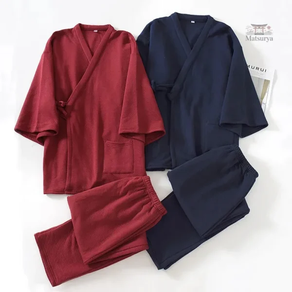 pyjama-japonais-homme-coton-1 Pyjama Japonais Homme en coton
