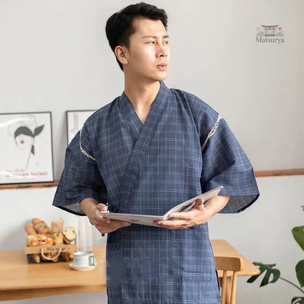 Vêtement de nuit Jinbei pour hommes élégants