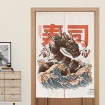 Rideau Dragon japonais décoratif