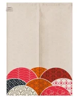 Rideau Japonais élégant avec motifs brodés