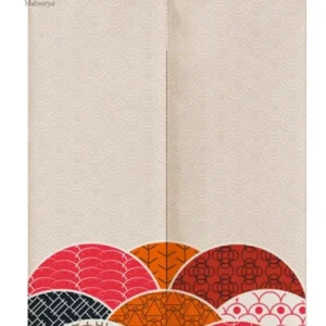 Rideau Japonais élégant avec motifs brodés
