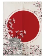 Brodé, ce rideau Japonais apporte une touche raffinée