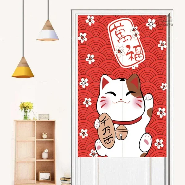 Rideau Japonais Chat décoratif pour intérieur