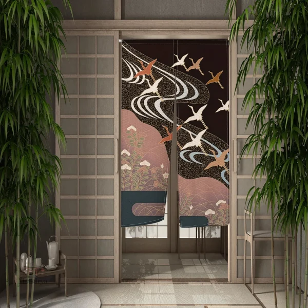 Rideau Japonais avec motif 3D unique