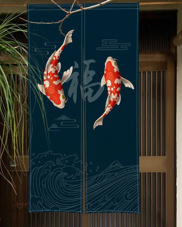 Rideau Japonais Koi élégant et décoratif