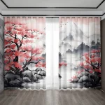 Rideau Japonais Opaque en tissu élégant