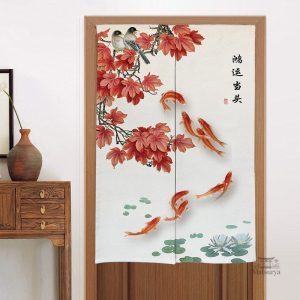Rideau japonais porte design élégant