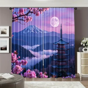 Rideau Japonais Romantique en tissu léger et élégant