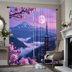 Rideau Japonais à motif romantique pour une décoration douce