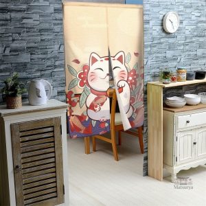 Rideau porte japonais décoratif pour l'intérieur