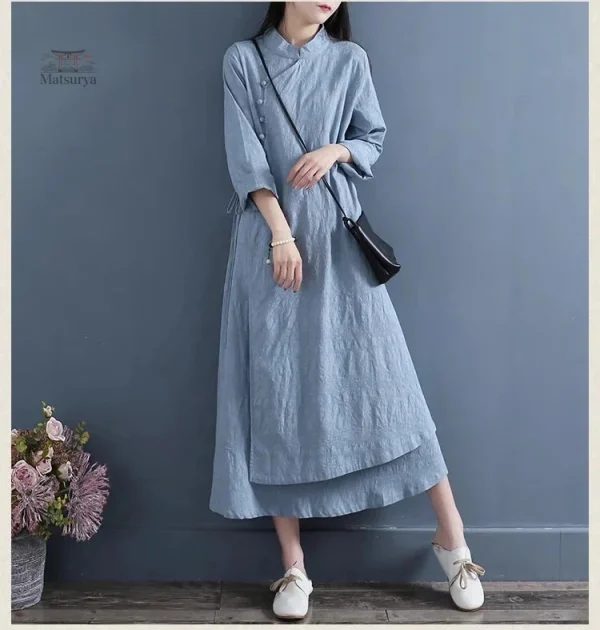 robe-ample-japonaise-1 Robe Japonaise Ample en tissu léger