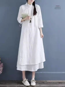 Robe ample aux motifs japonais élégants
