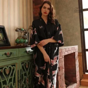 Robe de chambre asiatique en tissu doux
