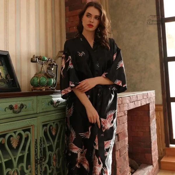 Robe de chambre asiatique en tissu doux