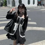 Robe Gothique Japonaise élégante en style traditionnel