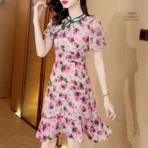 Robe Japonaise à Volants élégante et légère