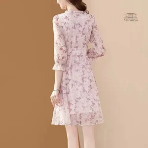 Robe japonaise en mousseline, style délicat