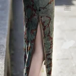 Robe d'inspiration japonaise en velours