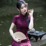 Robe japonaise confortable en velours